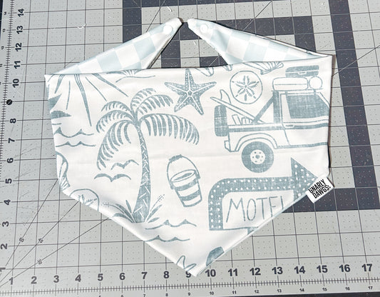 Summertime Checkers Reversible Bandana