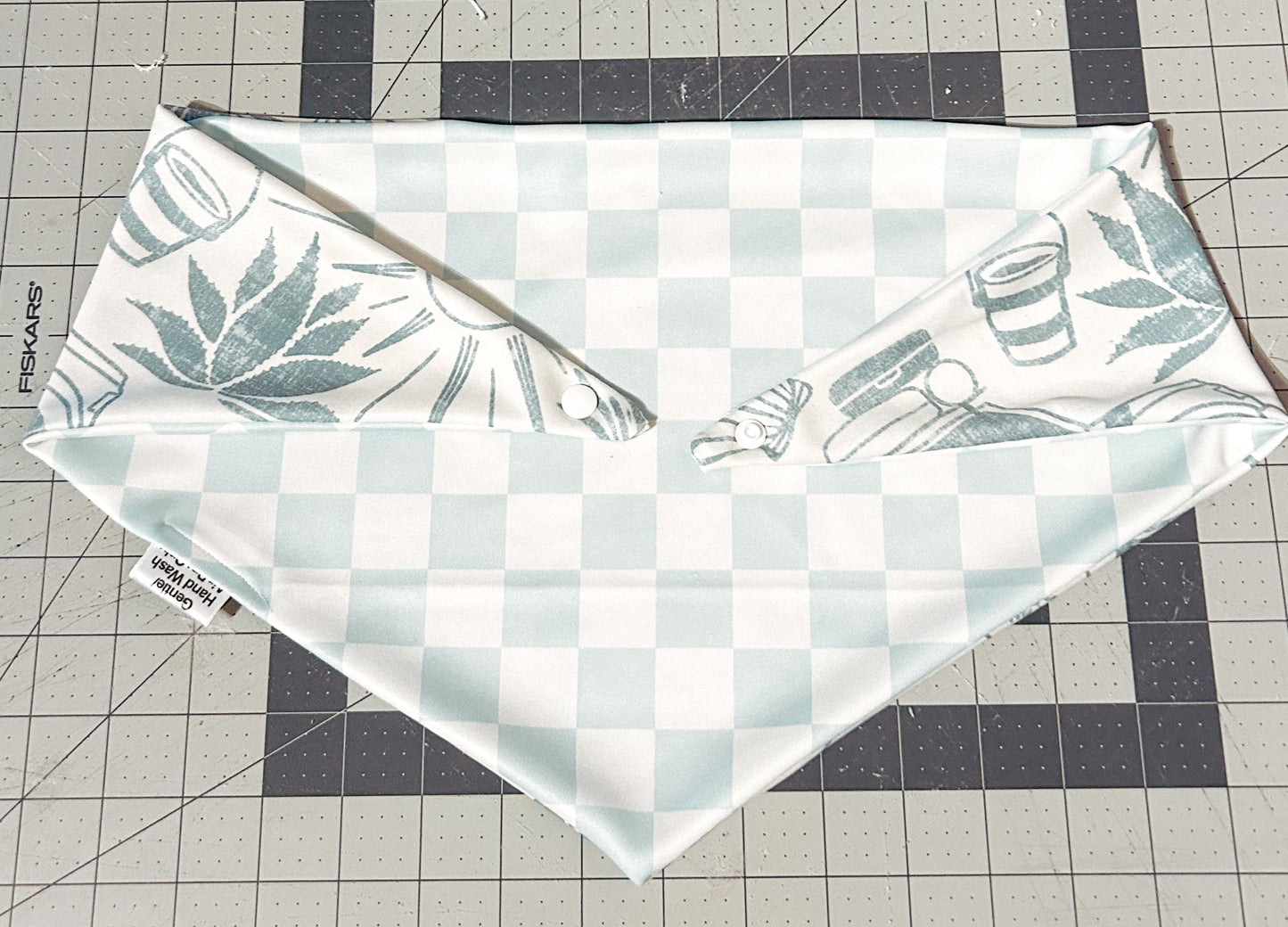 Summertime Checkers Reversible Bandana