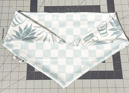 Summertime Checkers Reversible Bandana